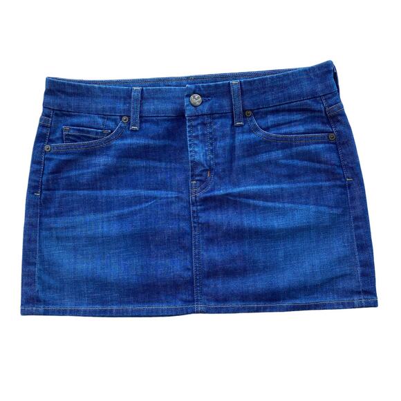 New Citizens of Humanity Women's Dark Wash Jean Micro Denim Mini Skirt Size 28 - Picture 5 of 12